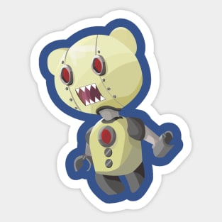 Robotic Yellow Bear Sticker